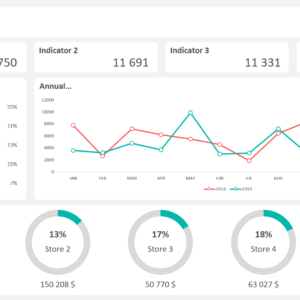 Excel Dashboard Layout Duo Theme 1