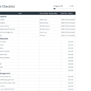 Free Event Checklist Template