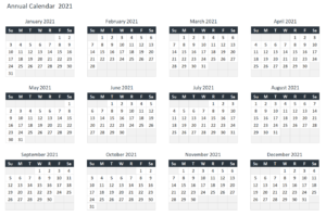 Adnia Solutions Free Annual Calendar